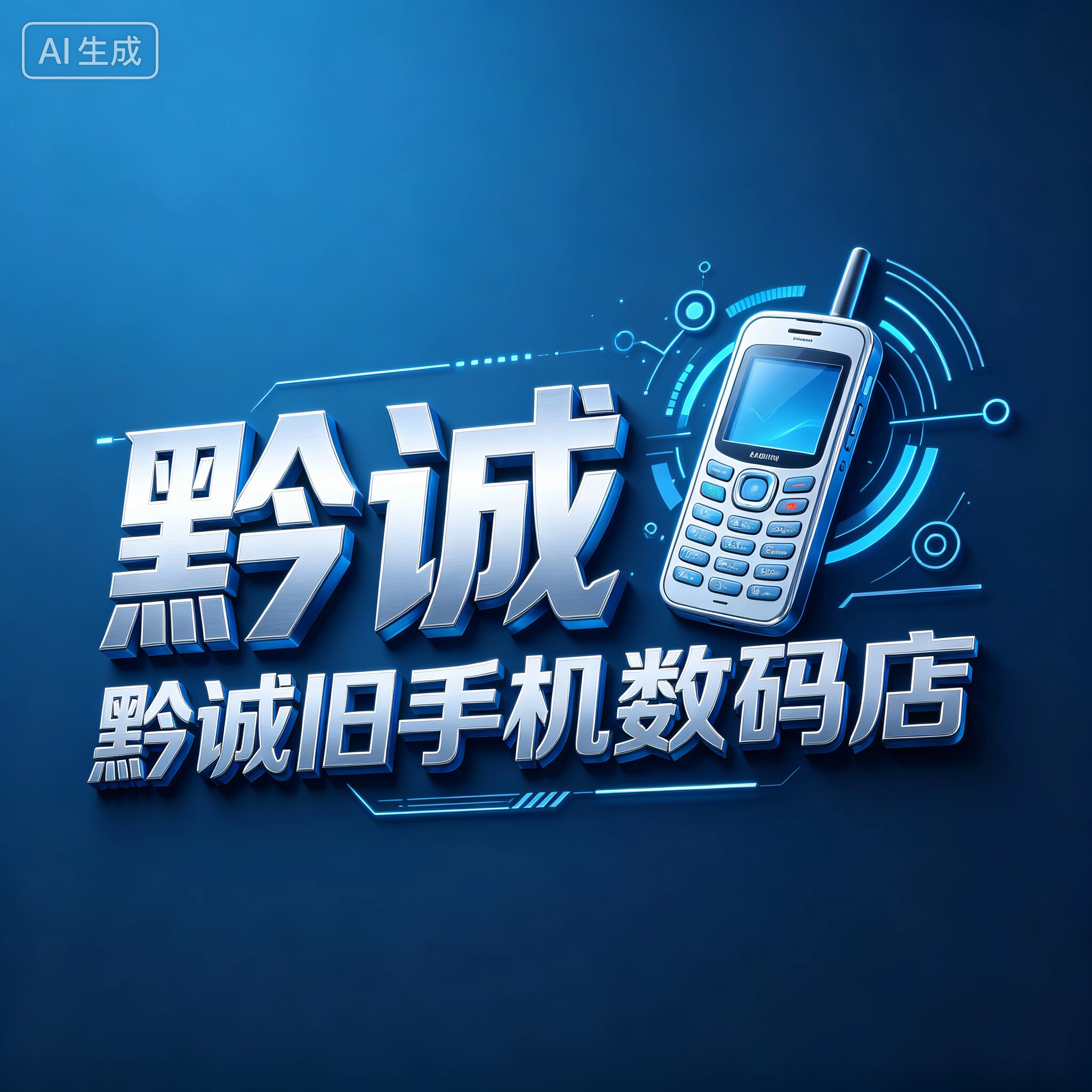 黔诚旧手机数码店的LOGO