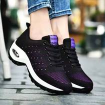 2020 summer mesh travel shoes women shallow mouth breathable sneakers soft bottom comfortable mother shoes thick bottom fitness mesh shoes