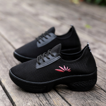 New dance shoes womens high-heeled soft-soled adult square dance old Beijing cloth shoes large size non-slip mother shoes work shoes