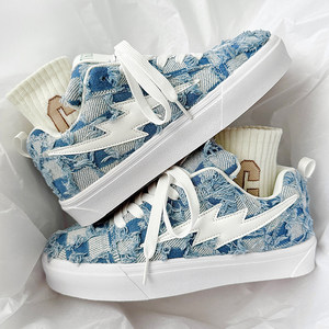 Original Men's Sneakers 2026 New Summer Versatile ins Trendy Denim Shoes Low-Top Soft-Soled Casual Men's Shoes