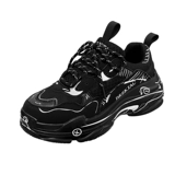 Daddy Shoes Male Ins, модные летние воздухопроницаемые универсальные ins -ввентилированные сетевые туфли толстые дно увеличить спортивные туфли черные сетки