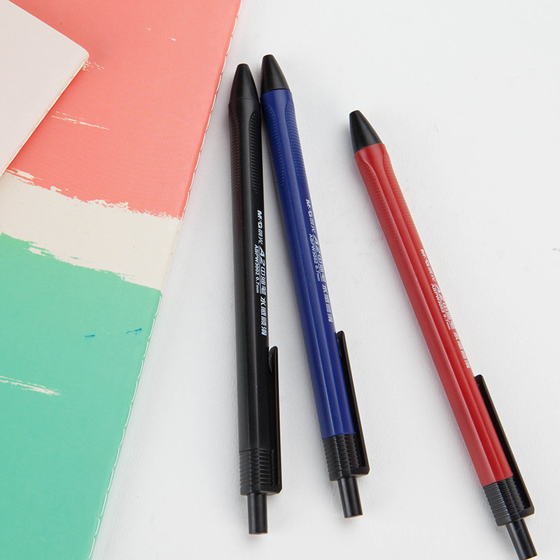 Morning light A2 in oil pen W3002 0 7mm 7mm by moving triangle rod black blue red office atomic pen stationery-Taobao