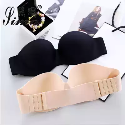 Summer non-slip new strapless invisible bra women's wedding dress beautiful back chest stickers thin sexy gathering underwear
