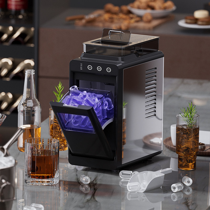 Wellcome Ice Maker Hzb-16U Dormitory Student Office Smart Mini 15 Household Small Fully Automatic Ice Cube Maker