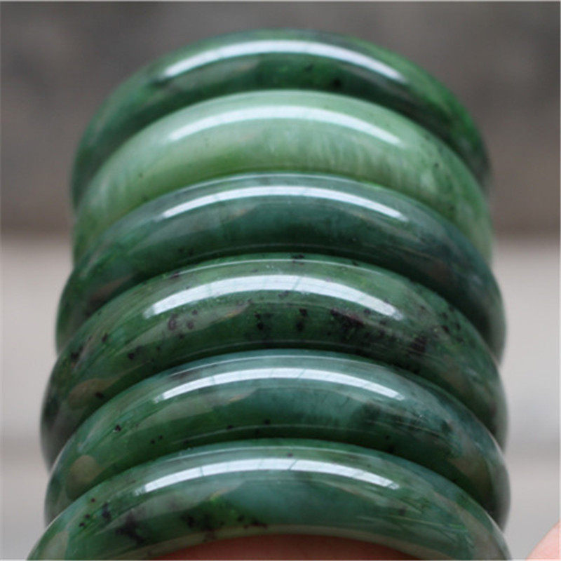 Natural Xinjiang Hetian jade bracelet Bi jade bracelet multiple size bracelet wide bracelet send certificate low price sale