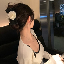 South Korea Net Red Mountain Tea Flower Grab Female French Sense Grab Large Shark Clip Clamp and Card Tide