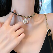 Korea Net Red Superior Mountain Tea Necklace Design for Sense Bone Chain Close Close Cycle Circle Chain Accessories