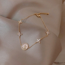 Korean network zirconium flower bracelet female in small design high-sense bracelet cold wind simple clothing