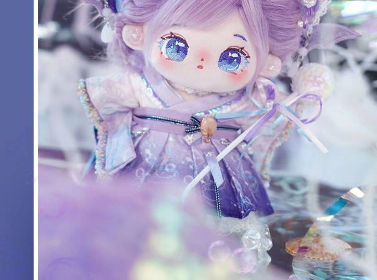 棉花娃娃/毛绒玩具娃衣 半糖棉花娃娃正品娃衣女生礼物20cm可爱女生古风现货换装便宜