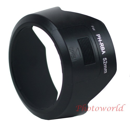 RBA Lotus hood for KR KX KM K30 K5 K7 18-55mm lens 52mm