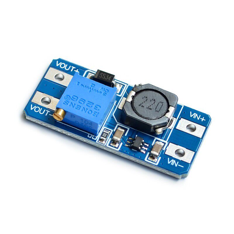 MT3608 DC-DC升压模块2A升压板输入电压2-24V升5/9/12/-28V可调