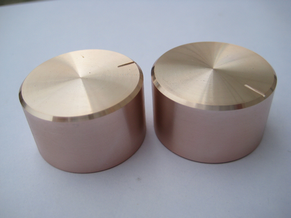 Potentiometer Aluminum alloy knob 30X17 gold smooth bright side band