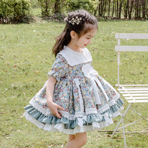 Months original genuine Lolita Dress Girls Princess Dress Short sleeve Lolita Floral Tutu Childrens clothing