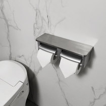 304 Stainless Steel Tissue Rack Hotel Toilet Tissue Box Free Punch Roll Paper Handbox Holder