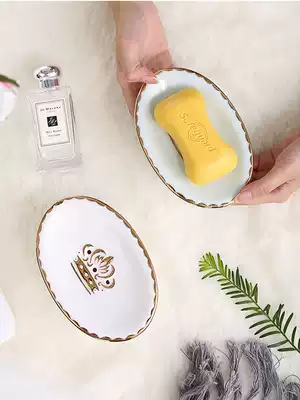 Incense box European-style drain ceramic fertilizer box Creative dish oval bathroom double-decker hotel wine box wine rack