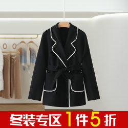 100~Sheep wool waist slimming double-sided woolen coat 2023 winter new model discount for women