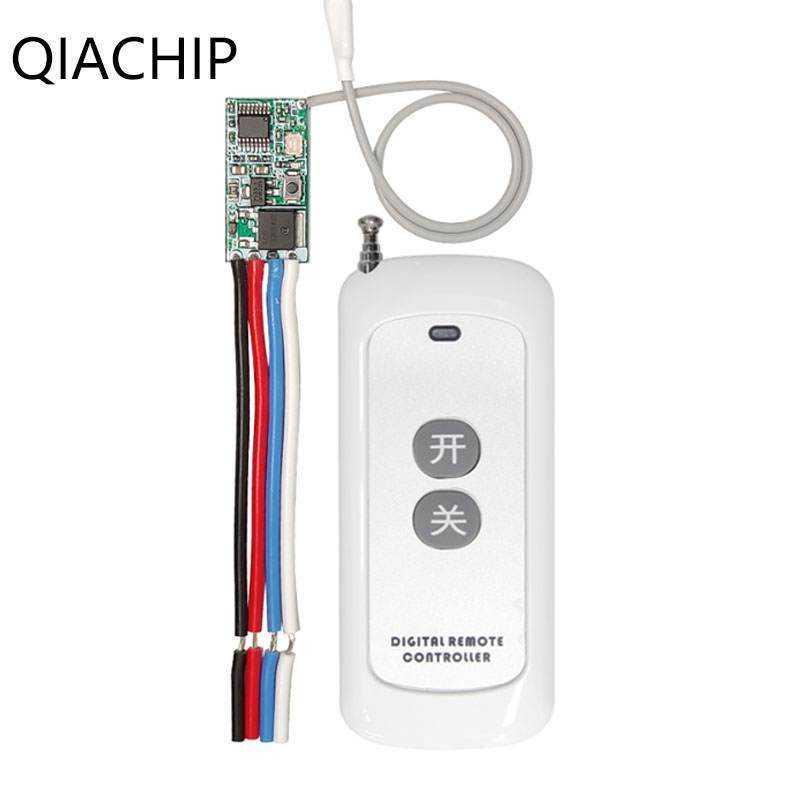 5V12V24 wireless remote control switch module car rear tail box LED wiring free wiring remote control kitchen lamp 200m