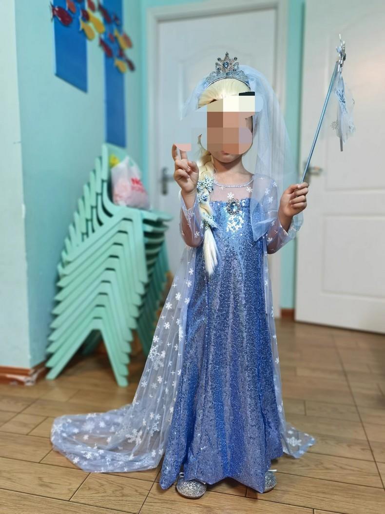 艾莎公主裙女童夏季万圣节爱莎连衣裙子冰雪奇缘衣服elsa艾沙礼服 — 22