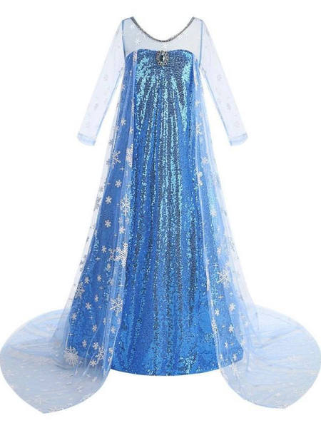 Elsa's Princess Dress Girl Summer Halloween Elsa Dress Frozen Clothes Elsa Elsa Dress — 2