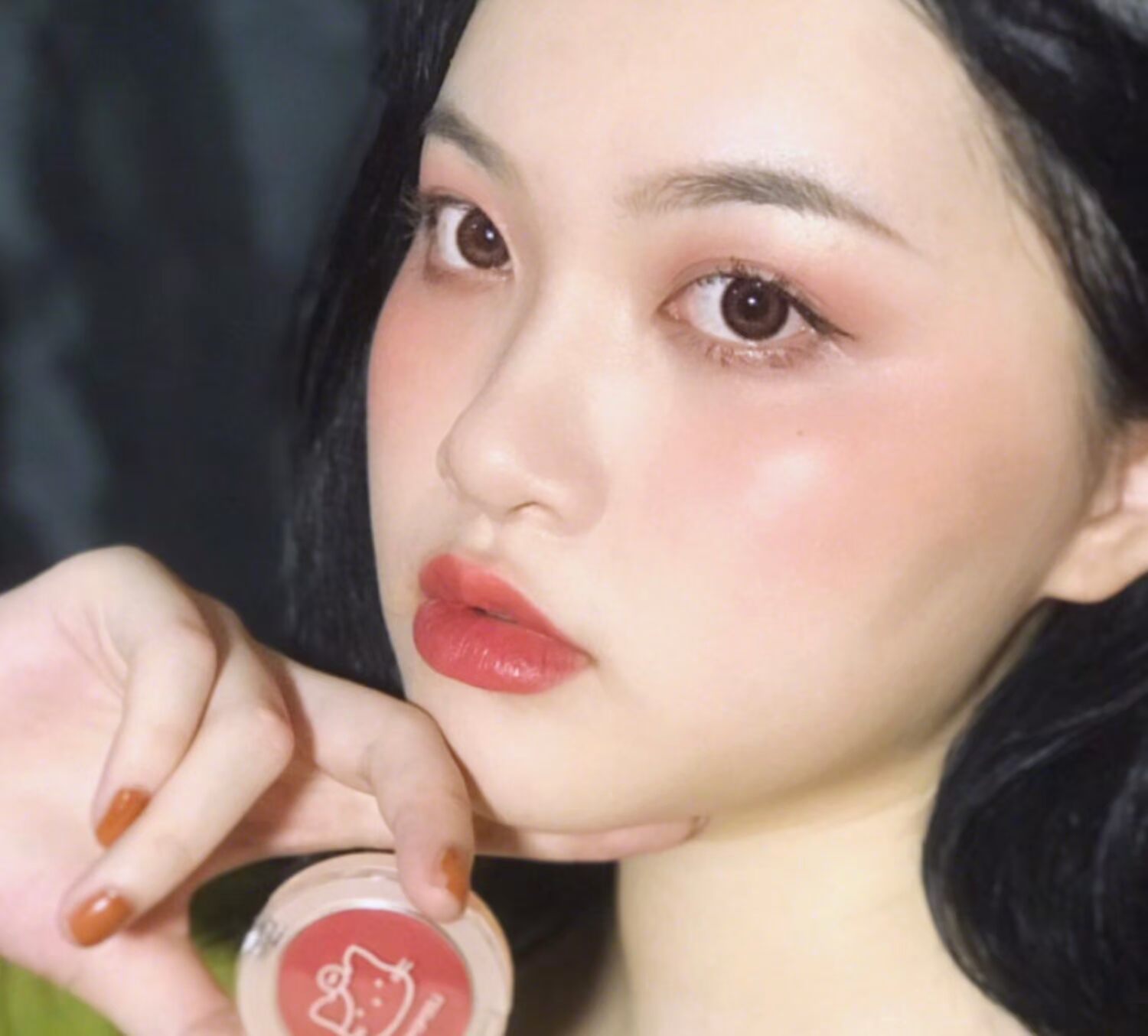LEEMEMBER 萌 荔 蔓 叽叽 腮红 膏 Môi và má sử dụng kép đậu mận màu hoa hồng ngày sinh viên - Blush / Cochineal phấn hồng