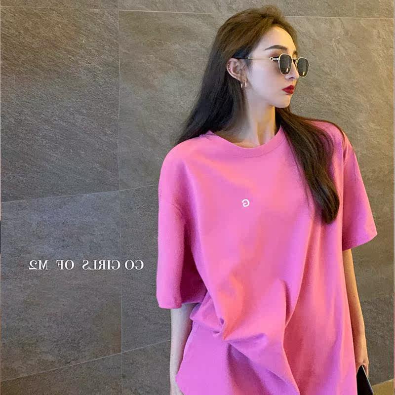 2022 summer new ins super hot loose mid-length version inner bottoming shirt female net red foreign style all-match top trend