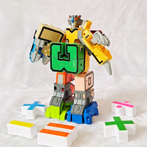 Genuine Digital Deformation Toys 0 To 9 Combined Robot Diamond Tank Aircraft Parquet Puzzle Toy Gift
