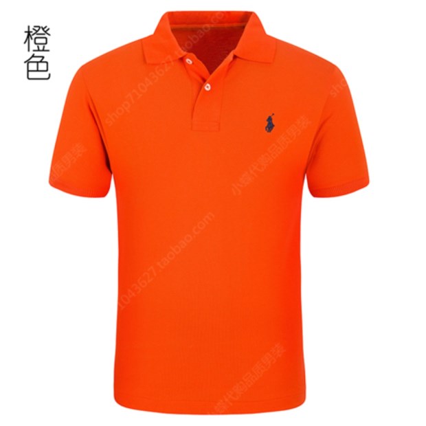 American Paul Polo Áo sơ mi nam tay áo ngắn Ve áo thun nam Cổ áo cotton rộng Kích thước lớn một nửa tay áo Đơn giản từ bi áo polo nam đẹp