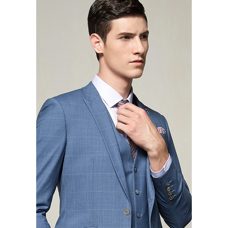 2018 kinh doanh mới Casual Suit mặc len cổ áo Suit nam hạnh phúc Bird nam