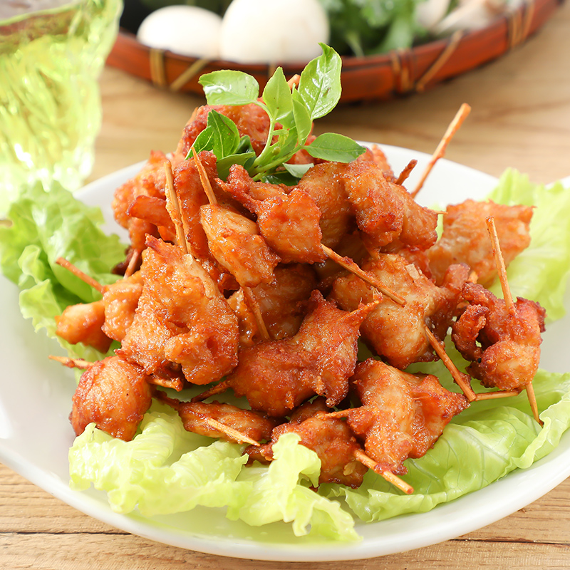 Chicken skewers Frozen condensing mini skewers Pure meat Orleans skewers Toothpick skewers 1kg fried snacks