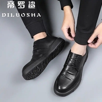 Imperio shark mens shoes Inlenty wind casual shoes Soft leather Soft bottom handmade leather Middle-life 100 hitch round head spring and autumn