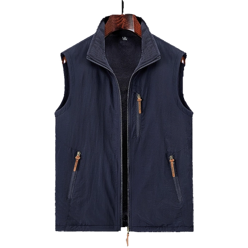 Демисезонный жилет без рукавов, двусторонная бархатная куртка для отдыха