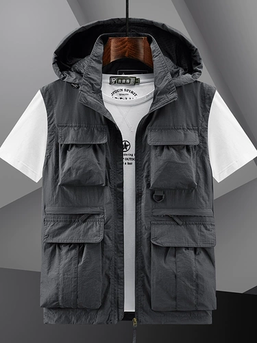 Весенний летний жилет подходит для мужчин и женщин, делается под заказ, с печатью вашего логотипа