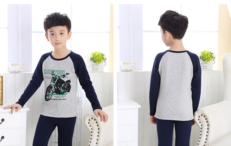 Bộ đồ lót bé trai nhiệt 15 bé trai cộng với nhung 6 trẻ em dày 7 quần áo mùa thu 8-9-10-14 tuổi 12 đồ lót cho bé gái tuổi dậy thì