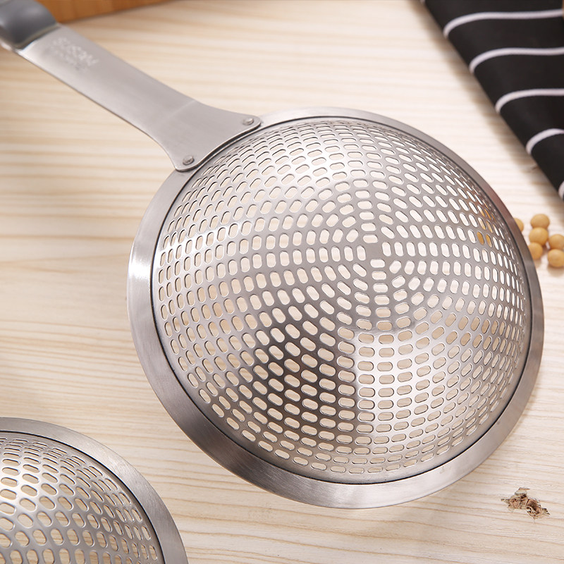 304 stainless steel leak spoon to fish fan dumplings spoon fried filter household kitchen large hedge