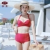 Kim Cương bikini nữ cảm giác ba điểm Hàn Quốc thép gió hỗ trợ ngực nhỏ thu thập áo tắm đỏ hai mảnh - Bikinis đồ bơi 2 mảnh dạng váy Bikinis