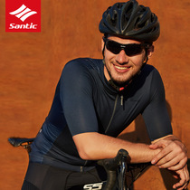 Santic forest site guest 19 years new short sleeve cycling suit competitive version road bike riding suit breathable male