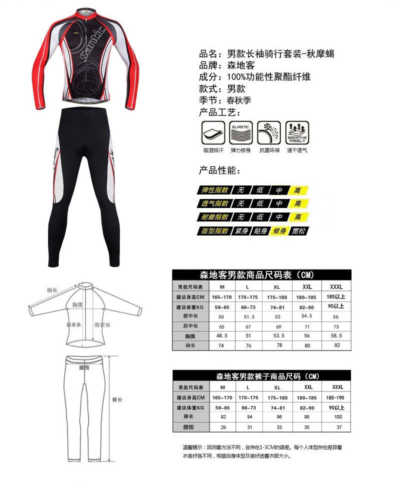 Tenue de cyclisme homme SANTIC - Ref 2231350 Image 12