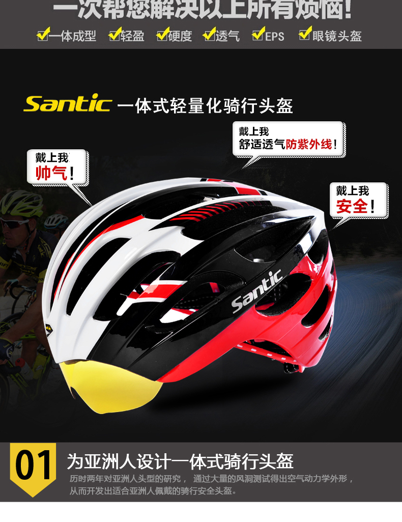 Casque cycliste SANTIC - Ref 2236083 Image 8