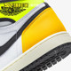 Sneakers AirJordan1AJ1 high top black yellow orange toe basketball shoes 555088-575441-118