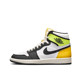 Sneakers AirJordan1AJ1 high top black yellow orange toe basketball shoes 555088-575441-118