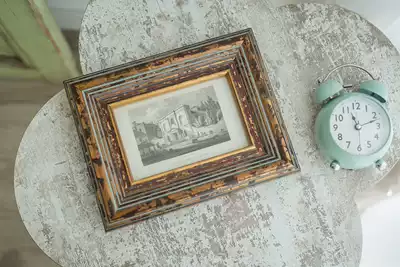 European vintage medieval decorative painting 19th-century steel plate painting core returned to the British Independent Chapel