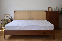 Kojima Woodwork oak walnut color real shot Fujiko bed MCM style custom bed