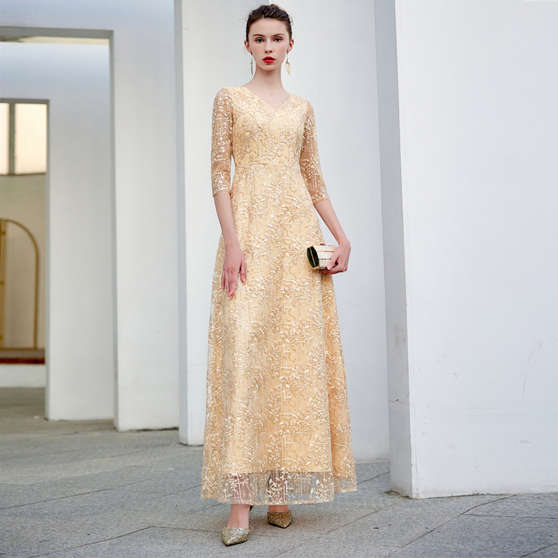 Casual Performance Party Long Skirt, Adult Ceremony, Classy Wedding Dinner, Happy Mother's Youthful Classy Atmospheric Evening Dress