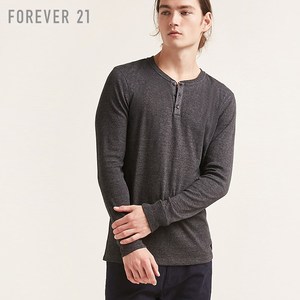 Nam vòng cổ dài tay áo dệt kim T-Shirt Forever21