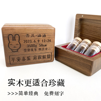 Baby fetal hair navel cord collection box storage bottle newborn baby fetal hair souvenir deciduous tooth storage box full moon gift