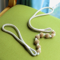 Simple American Country Velvet Beaded Curtain Strap Strap Handwoven Beaded Curtain Ball Curtain
