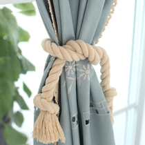 Foreign trade Original single American cotton rope Curtains Strap Tied Rope Creative Handmade Curtain button Curtains Accessories Fluor decorations