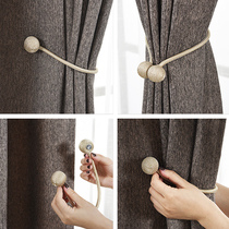 Curtain strap simple modern non-hole magnet curtain buckle Joker creative adhesive hook wall hook curtain rope strap