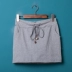 Quần thun sọc đan len giản dị quần short quần short quần short kim quần thẳng giản dị giản dị quần thẳng quần short jean nữ ống rộng Quần short