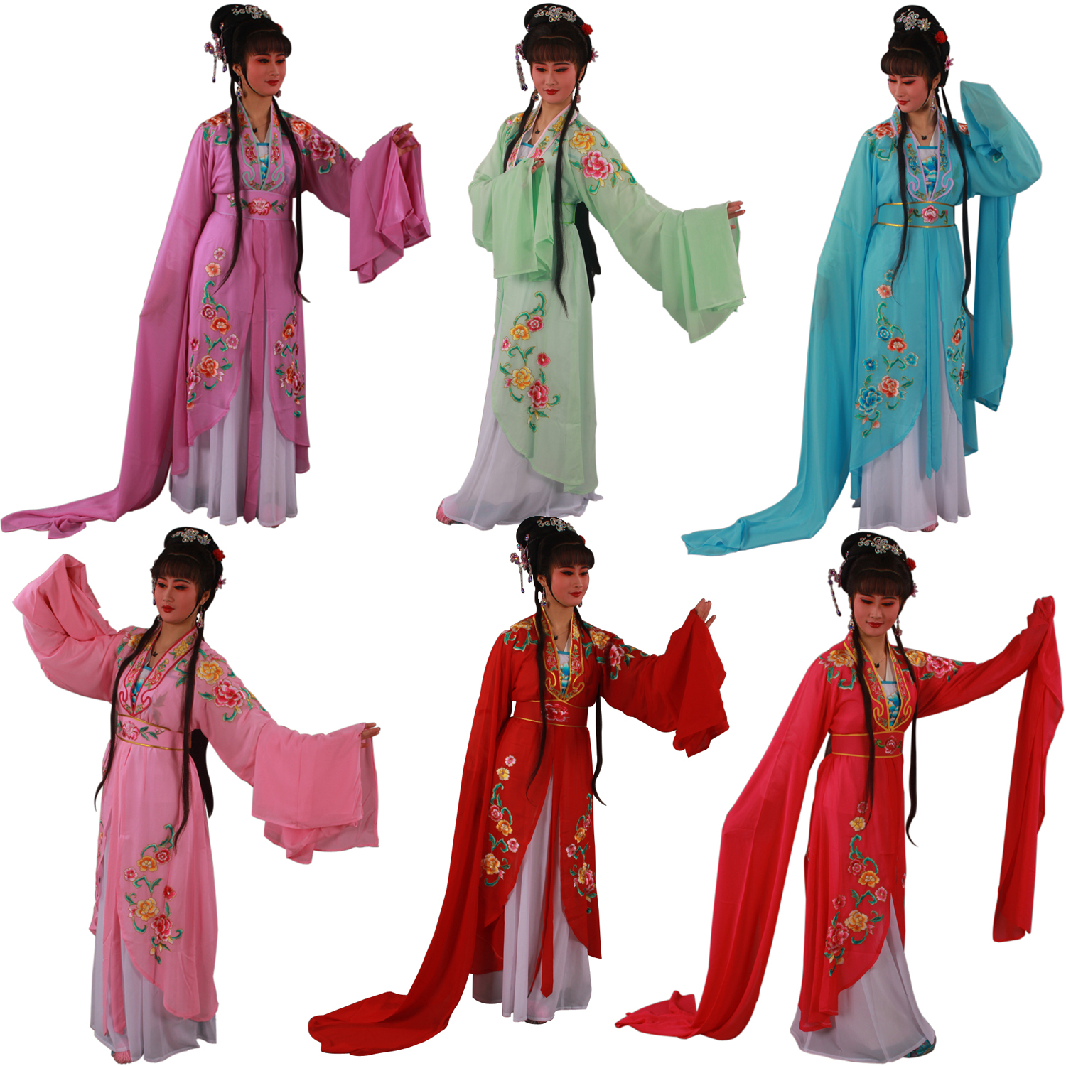 New Yue Opera Huadan costume Female long-wearing costume Xiaodan performance seven fairies Miss Huangmei Opera song costume 717